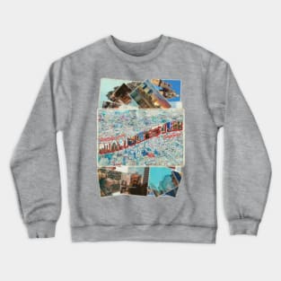 Greetings from Manchester in England Vintage style retro souvenir Crewneck Sweatshirt